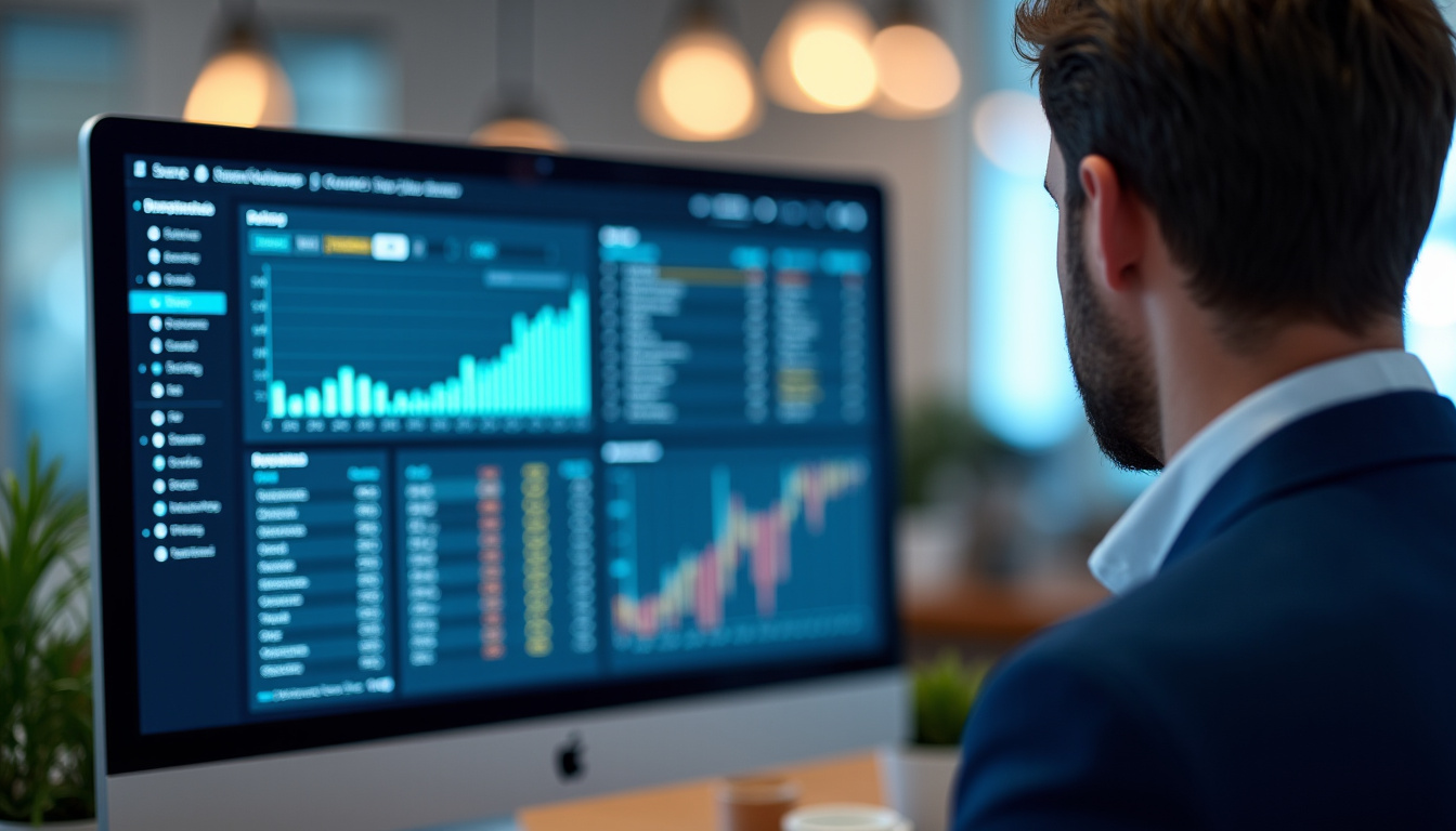 Consultant en SEO analysant des données de trafic sur un écran dans un bureau à Marseille