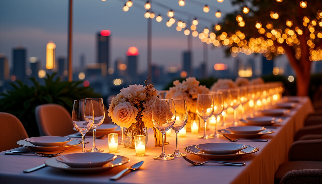 Dîner d’exception Chaumet à Bangkok avec table setting sophistiqué et ambiance immersive