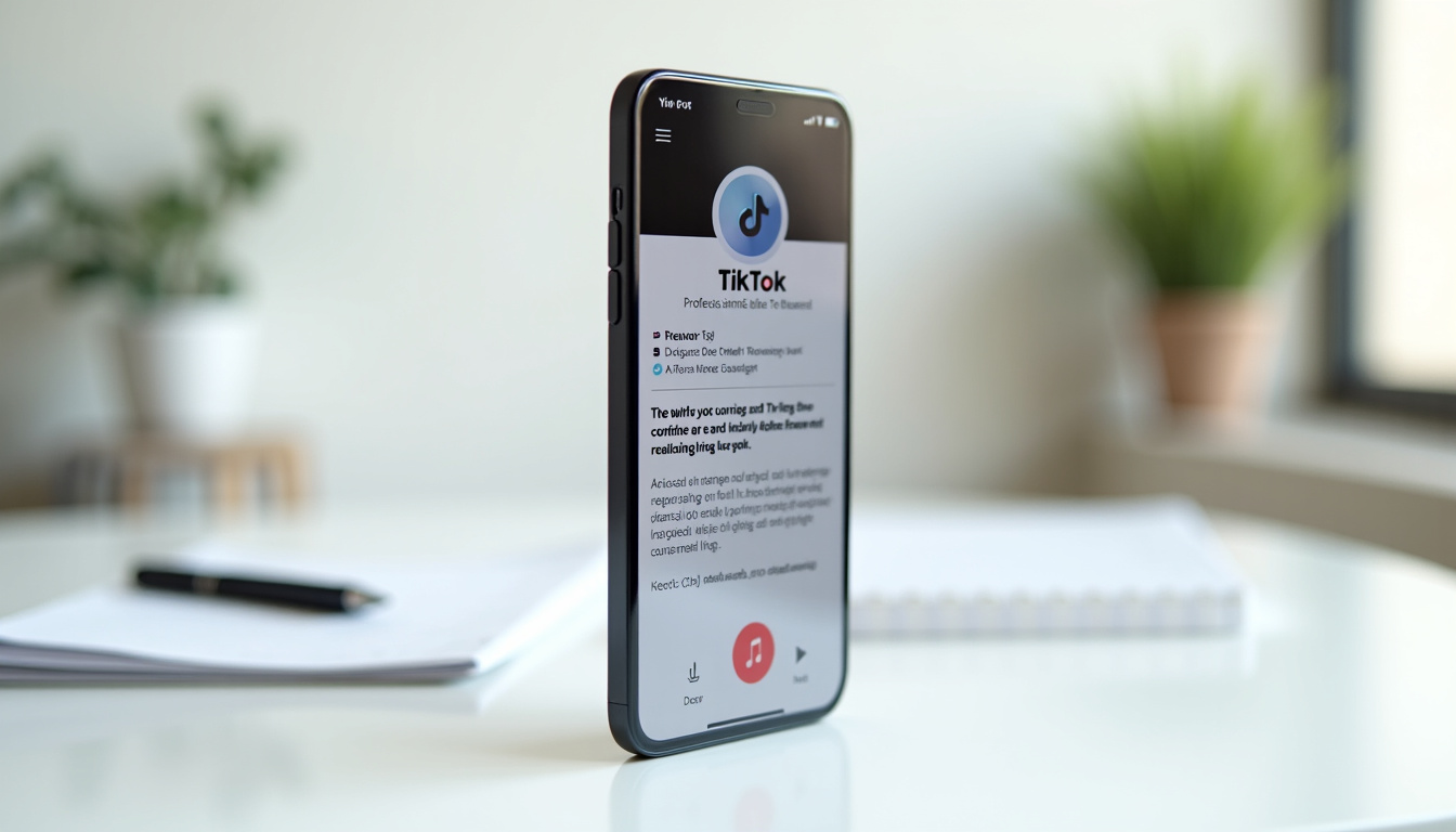Exemple de profil TikTok professionnel bien optimisé avec bio percutante et lien cliquable