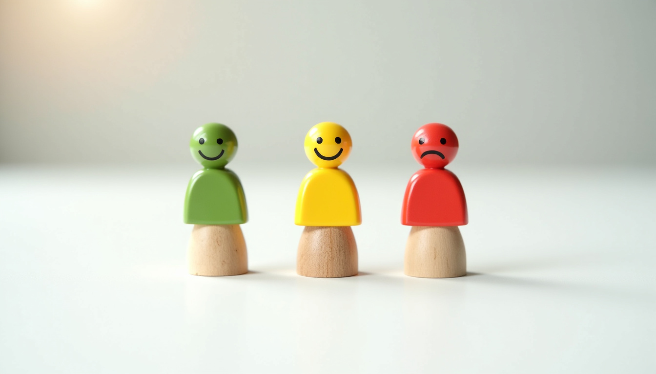 Illustration montrant la classification des clients en promoteurs, passifs et détracteurs selon le Net Promoter Score