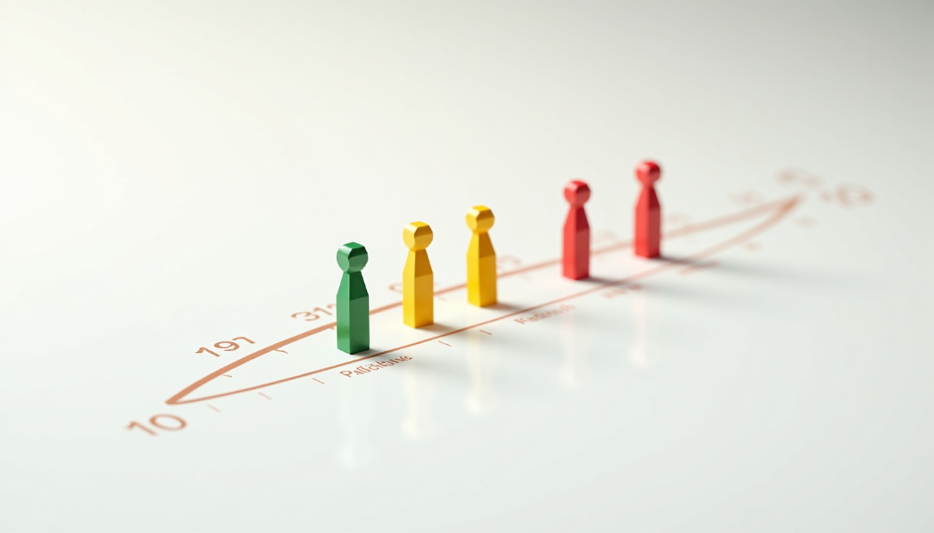 Illustration schématique expliquant la définition du Net Promoter Score (NPS) avec les catégories de clients