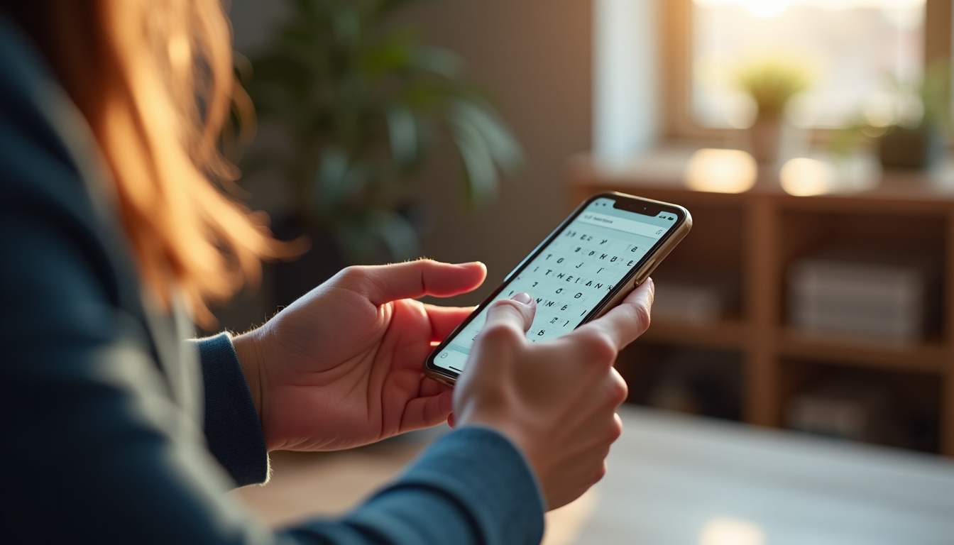 Jeu Cémantix en cours sur un smartphone avec interface tactile