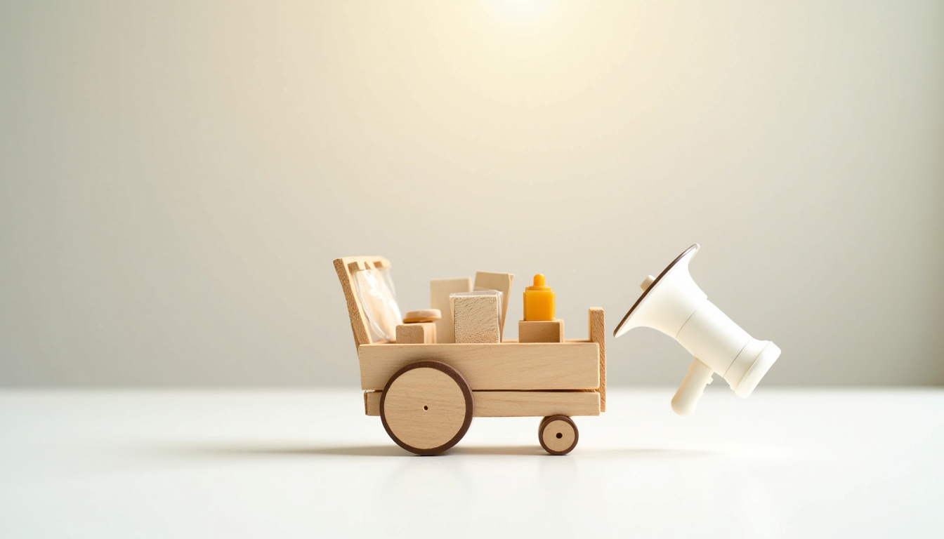 Démonstration mobile d'une entreprise B2B dans un parc d'activités avec clients en interaction