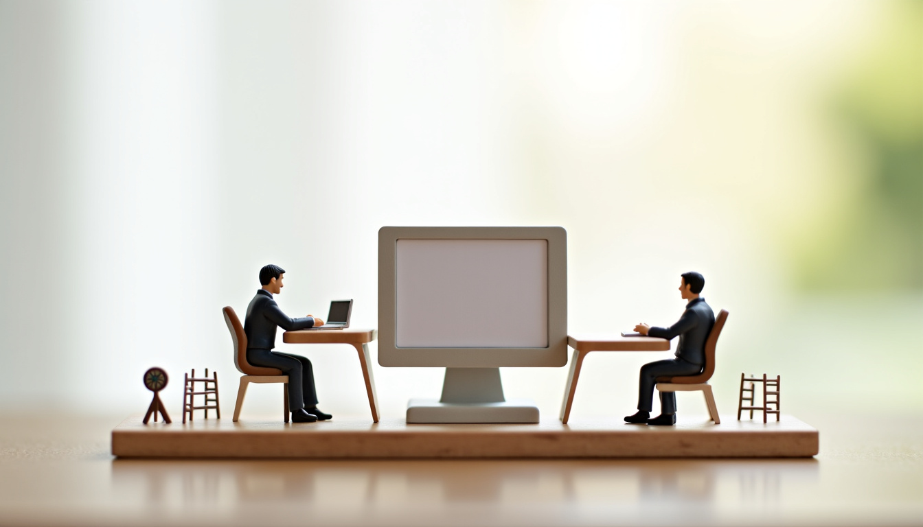 Recruteurs examinant des profils LinkedIn sur un écran d’ordinateur, à la recherche de cohérence et d’authenticité