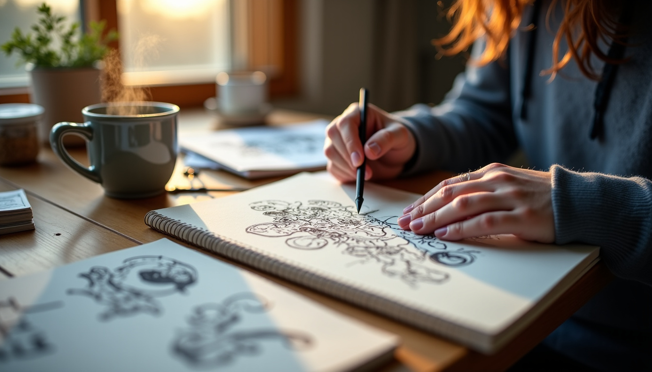 Illustration montrant un créateur produisant un contenu unique et spécifique, contrastant avec du contenu générique