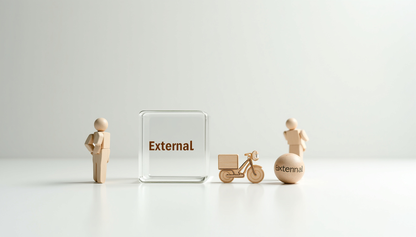 Schéma illustrant la distinction entre les stakeholders internes et externes d