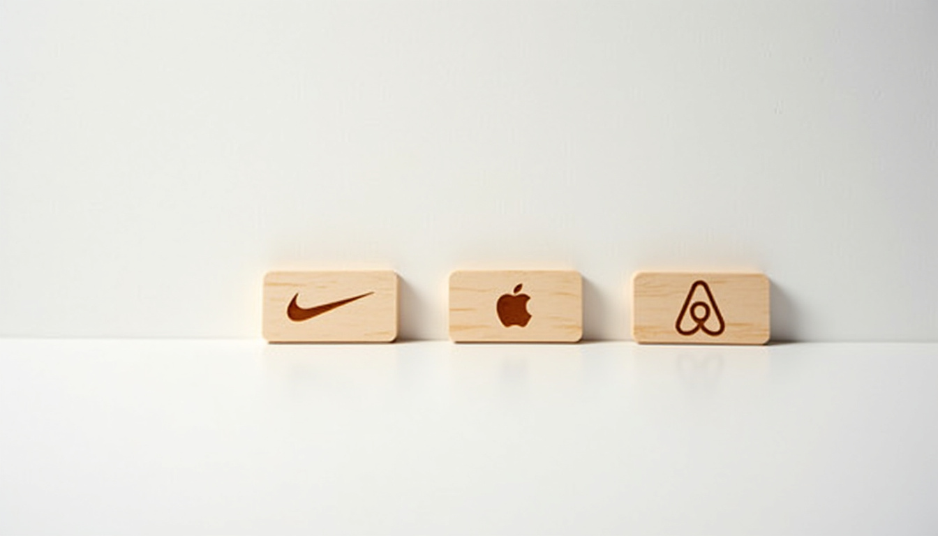 Montage visuel des baselines célèbres: Nike, Apple, Airbnb