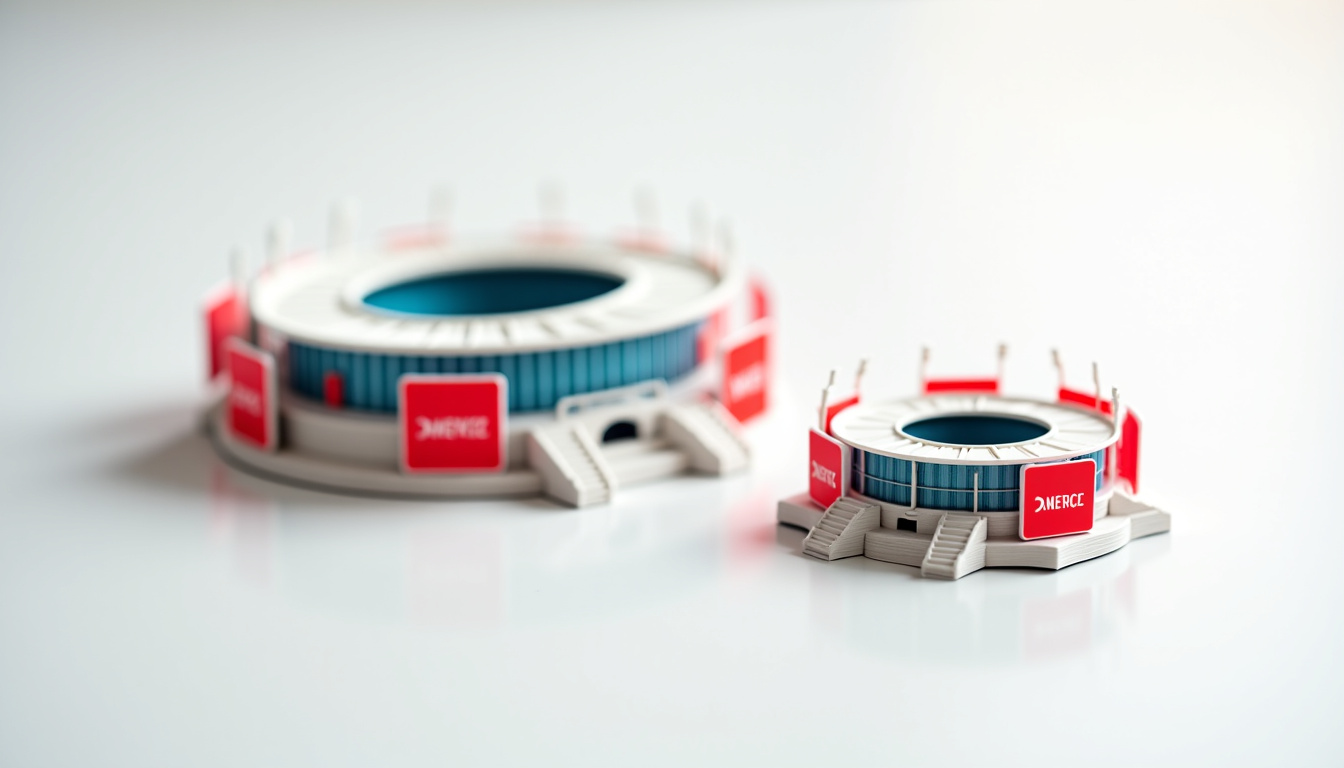 Schéma illustrant deux cas: sponsoring avec panneaux publicitaires en stade, mécénat avec mention discrète dans une revue médicale