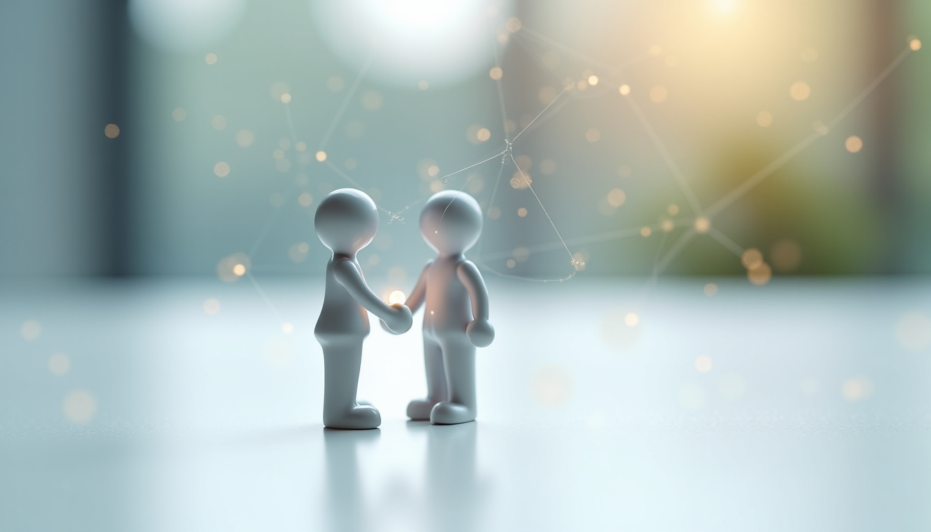 Utilisation de LinkedIn pour le networking professionnel avec échanges de messages et partages de contenu